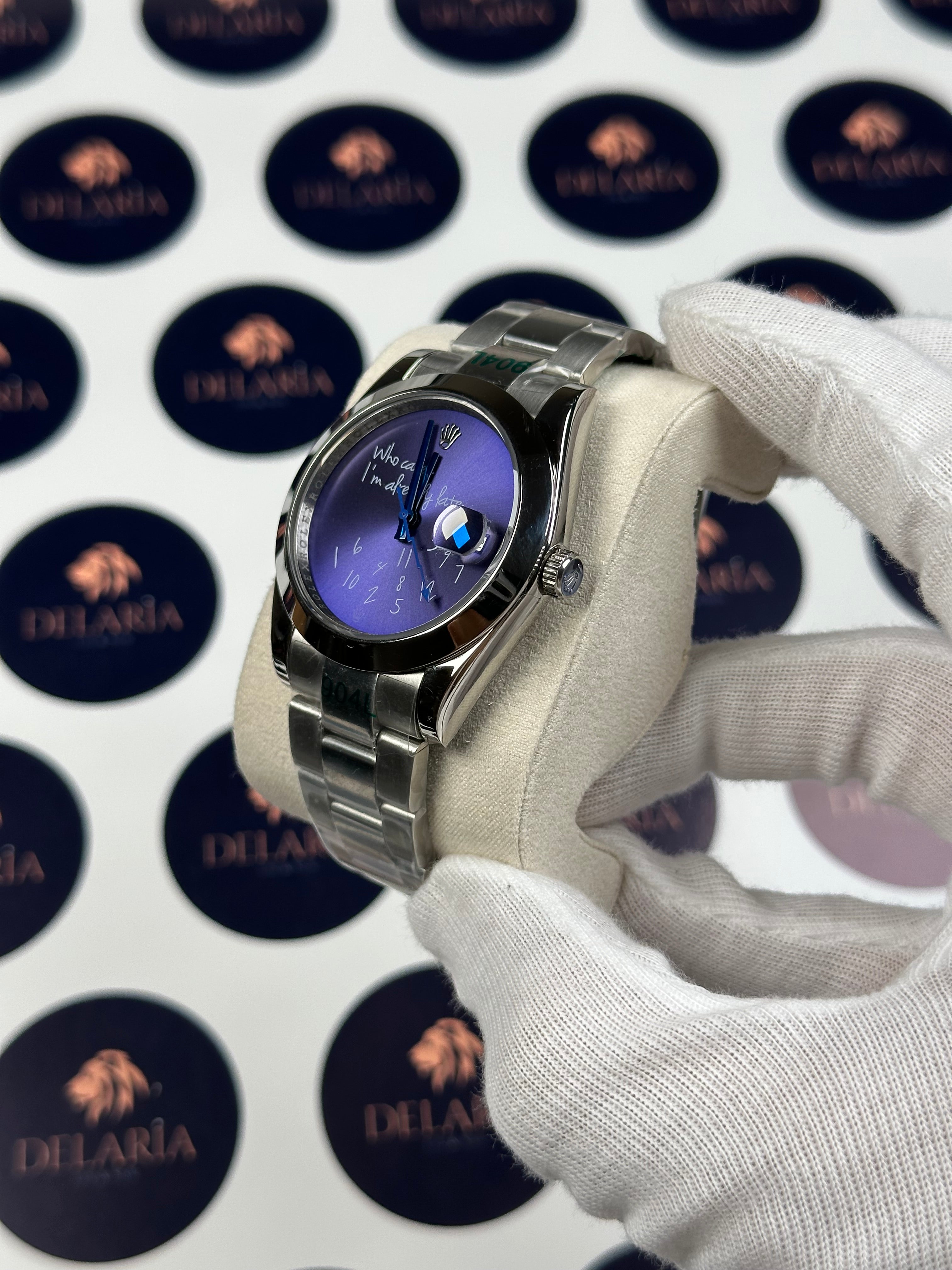 ROLEX MILGAUS PURPLE 40 MM WHO CARES I'M ALREADY LATE