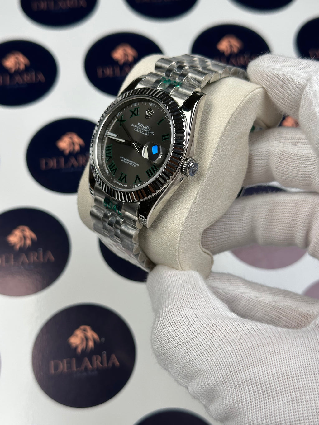ROLEX DATEJUST 41 MM WIMBLEDON SILVER