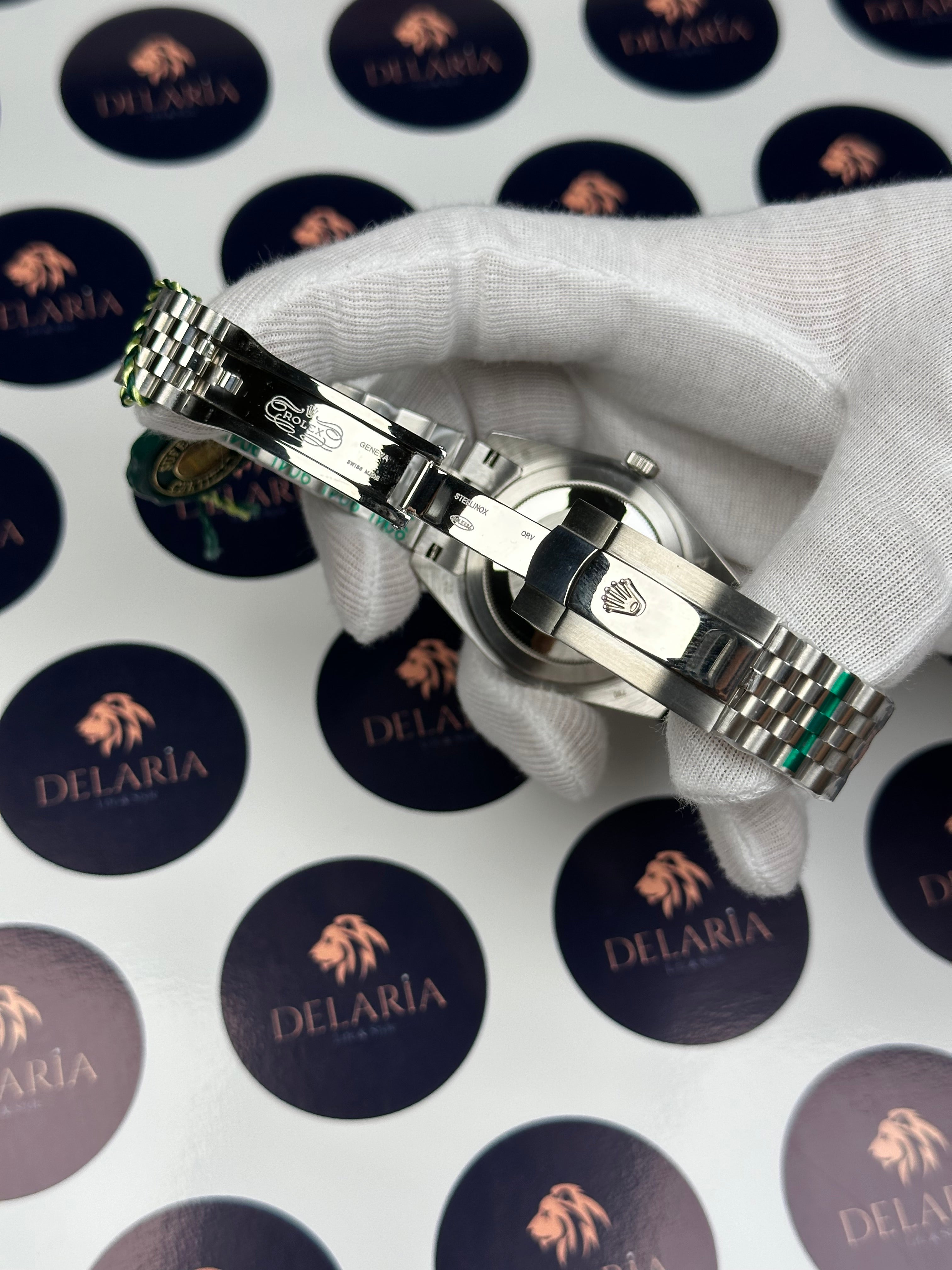 ROLEX DATEJUST 41 MM WHITE DIAL BLUE WHO CARES I'M ALREADY LATE SILVER JUBILE