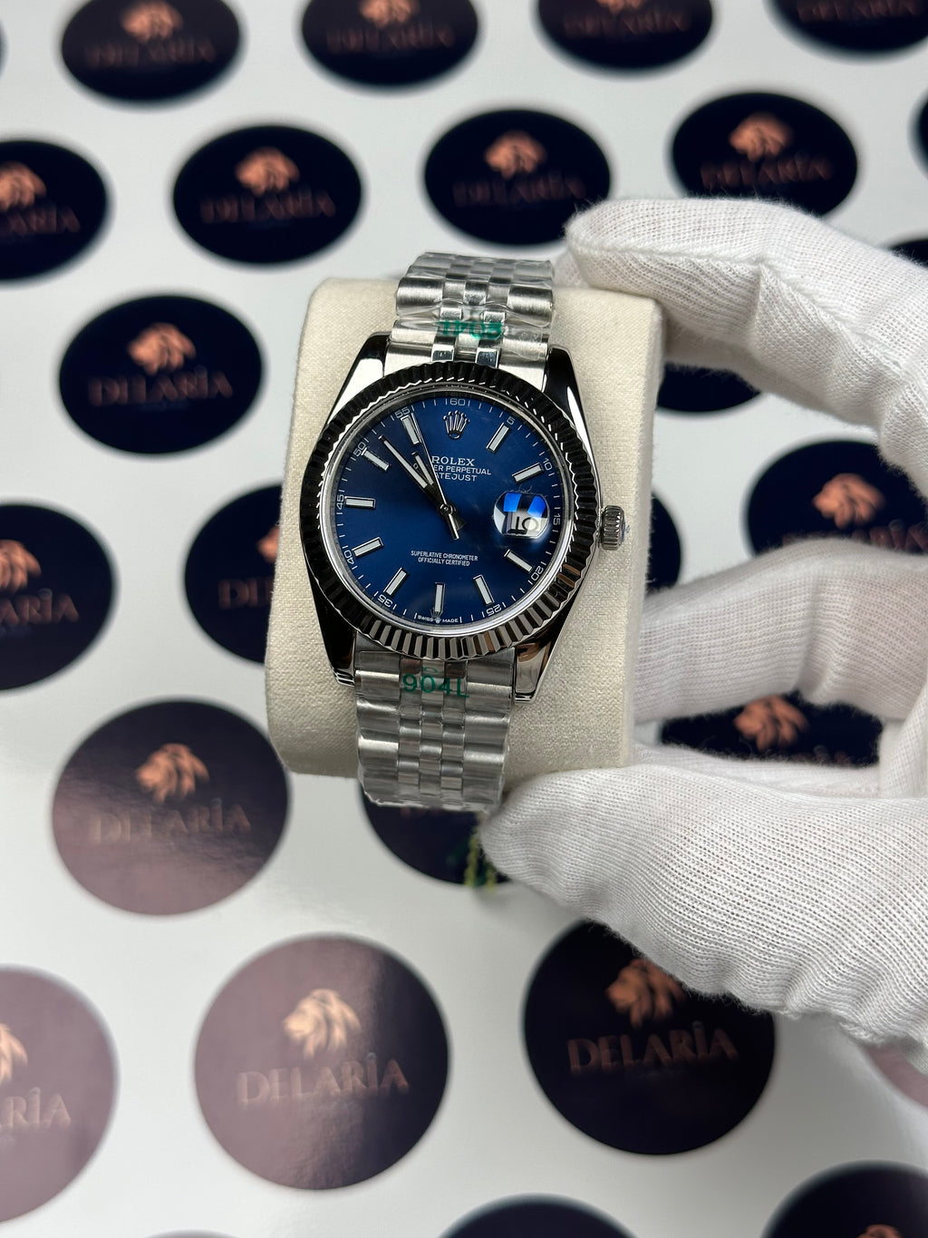 ROLEX DATEJUST 41 MM BLUE DIAL SILVER JUBILE