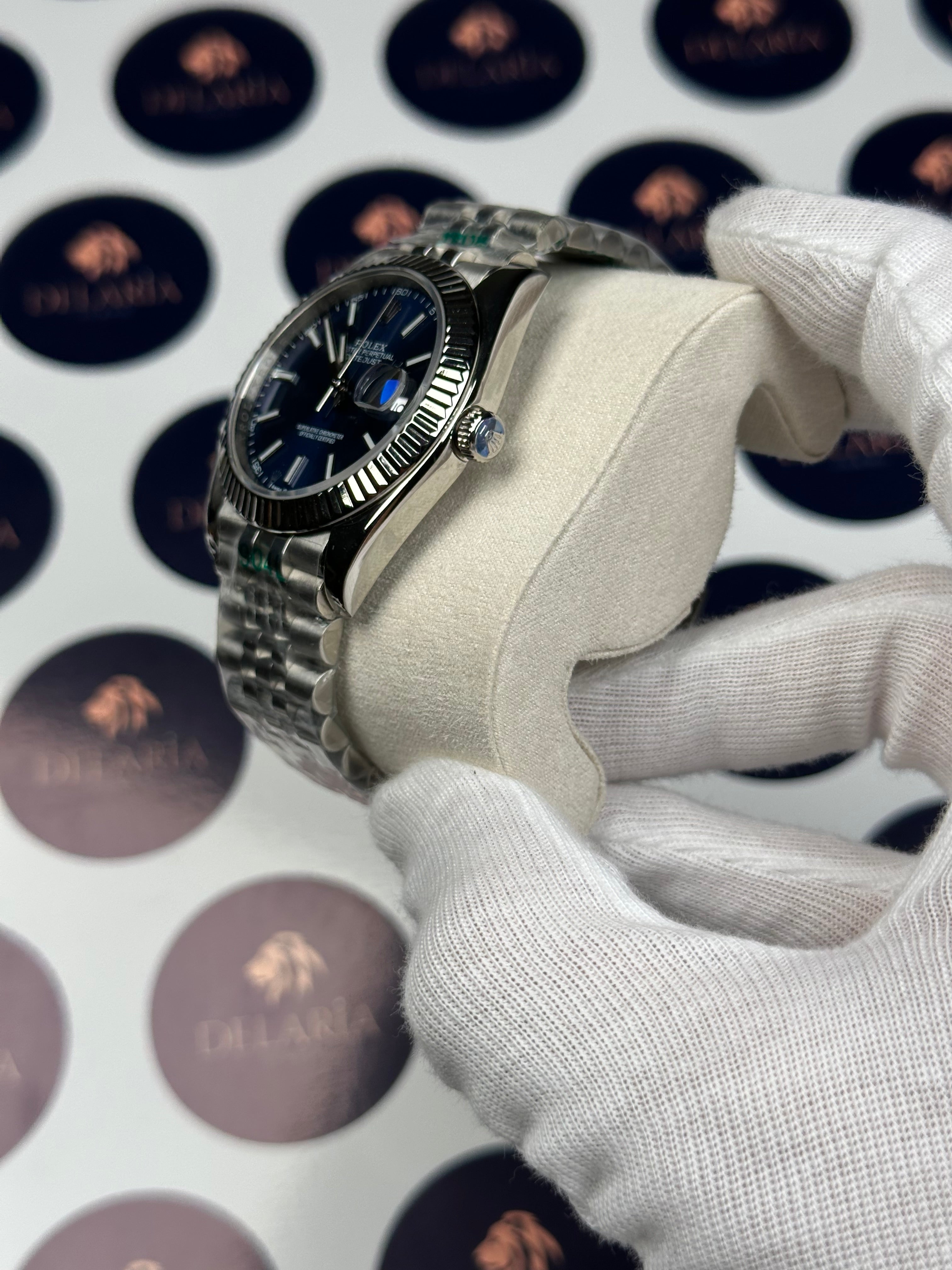 ROLEX DATEJUST 41 MM BLUE DIAL SILVER JUBILE