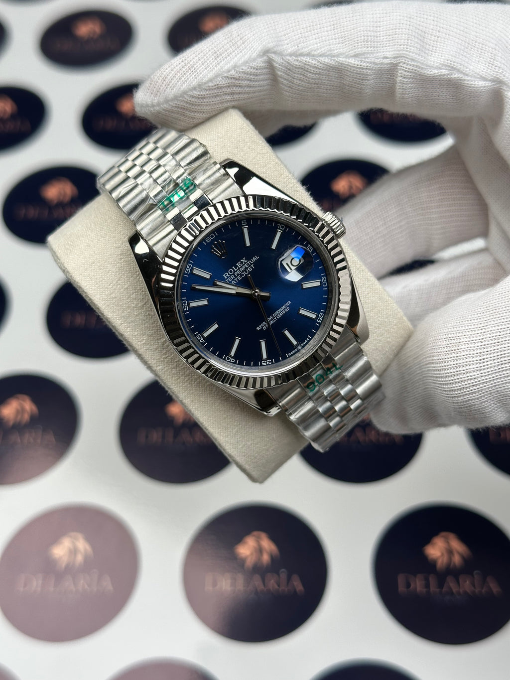 ROLEX DATEJUST 41 MM BLUE DIAL SILVER JUBILE