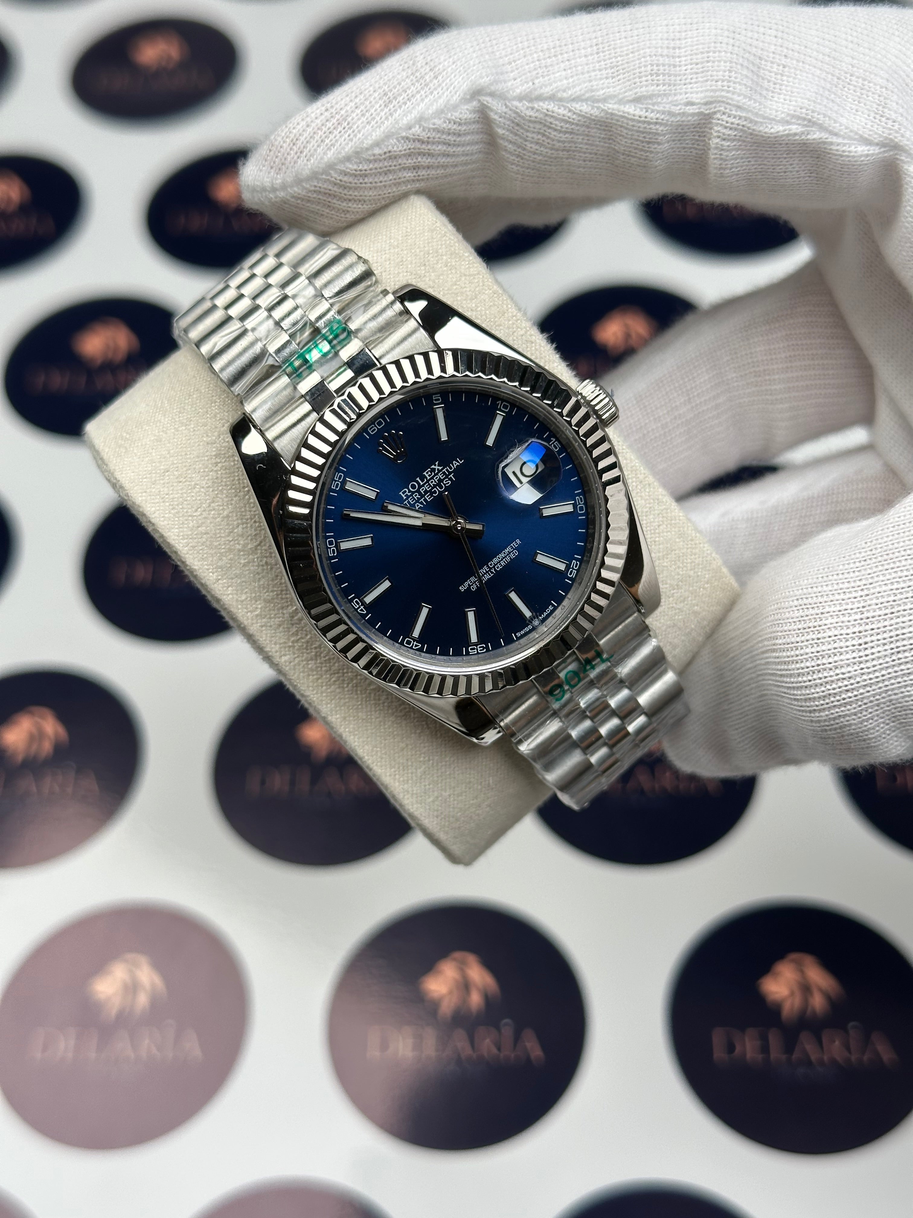 ROLEX DATEJUST 41 MM BLUE DIAL SILVER JUBILE