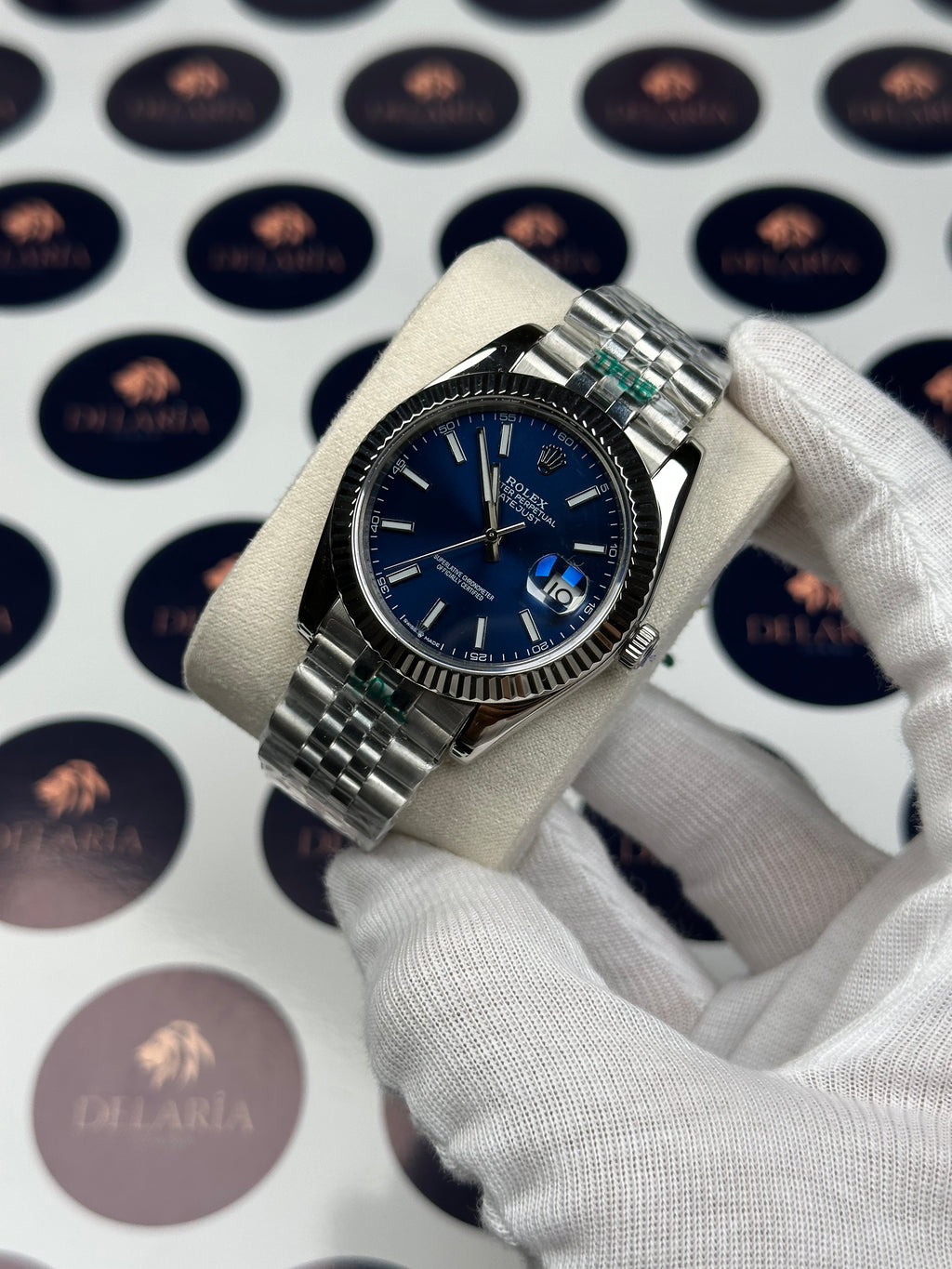 ROLEX DATEJUST 41 MM BLUE DIAL SILVER JUBILE