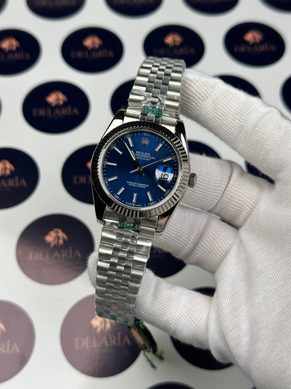 ROLEX DATEJUST 41 MM BLUE DIAL SILVER JUBILE