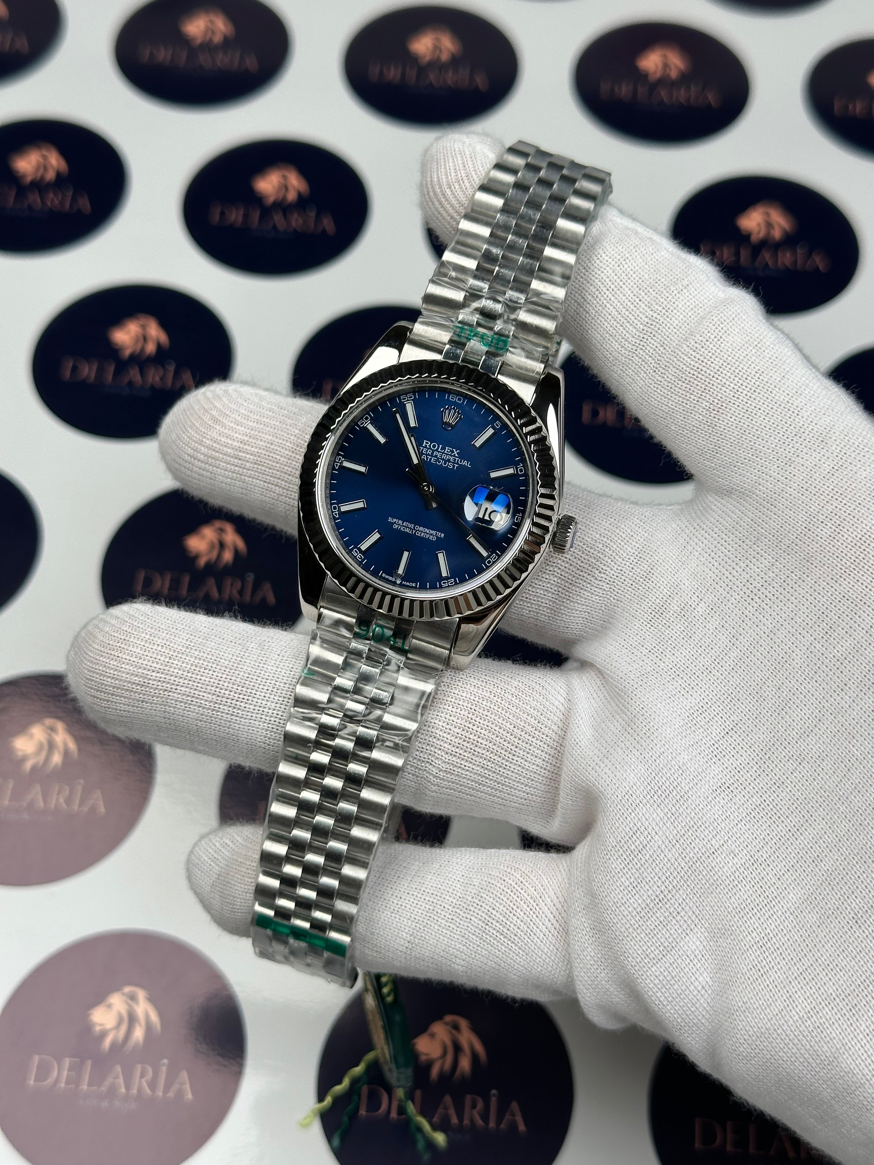 ROLEX DATEJUST 41 MM BLUE DIAL SILVER JUBILE