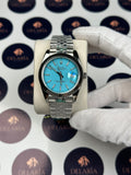 ROLEX DATEJUST 41 MM TURQUOISE DIAL SILVER JUBILE