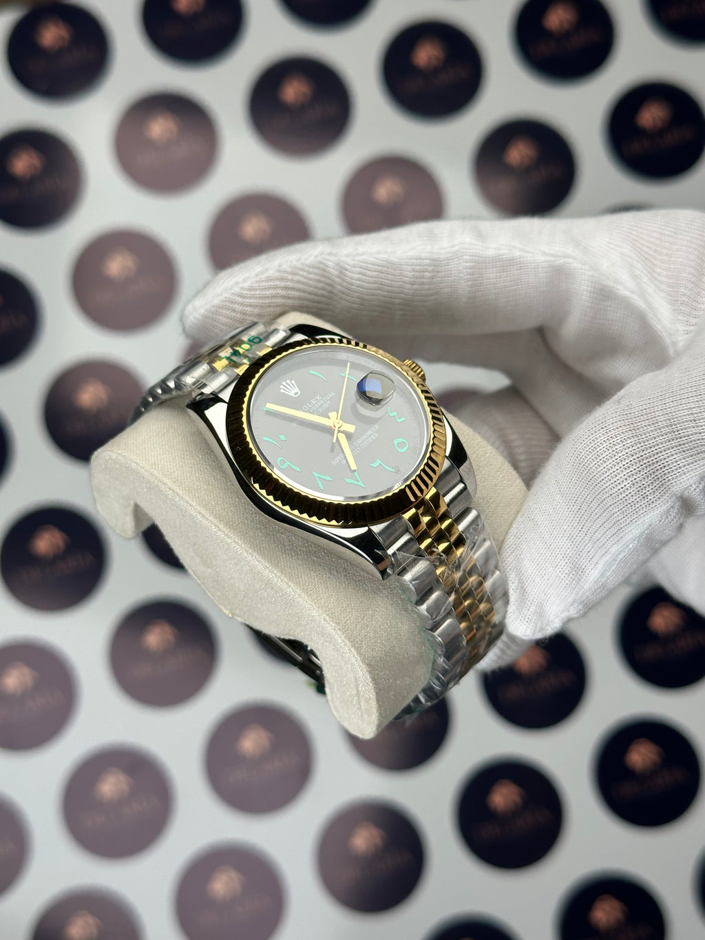 ROLEX DATEJUST 41 MM WIMBLEDON ARABIC INDEX GOLD-SILVER JUBILE