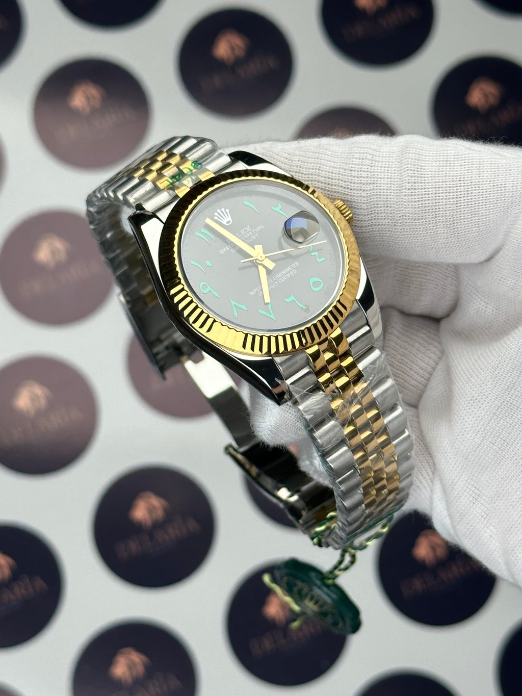 ROLEX DATEJUST 41 MM WIMBLEDON ARABIC INDEX GOLD-SILVER JUBILE