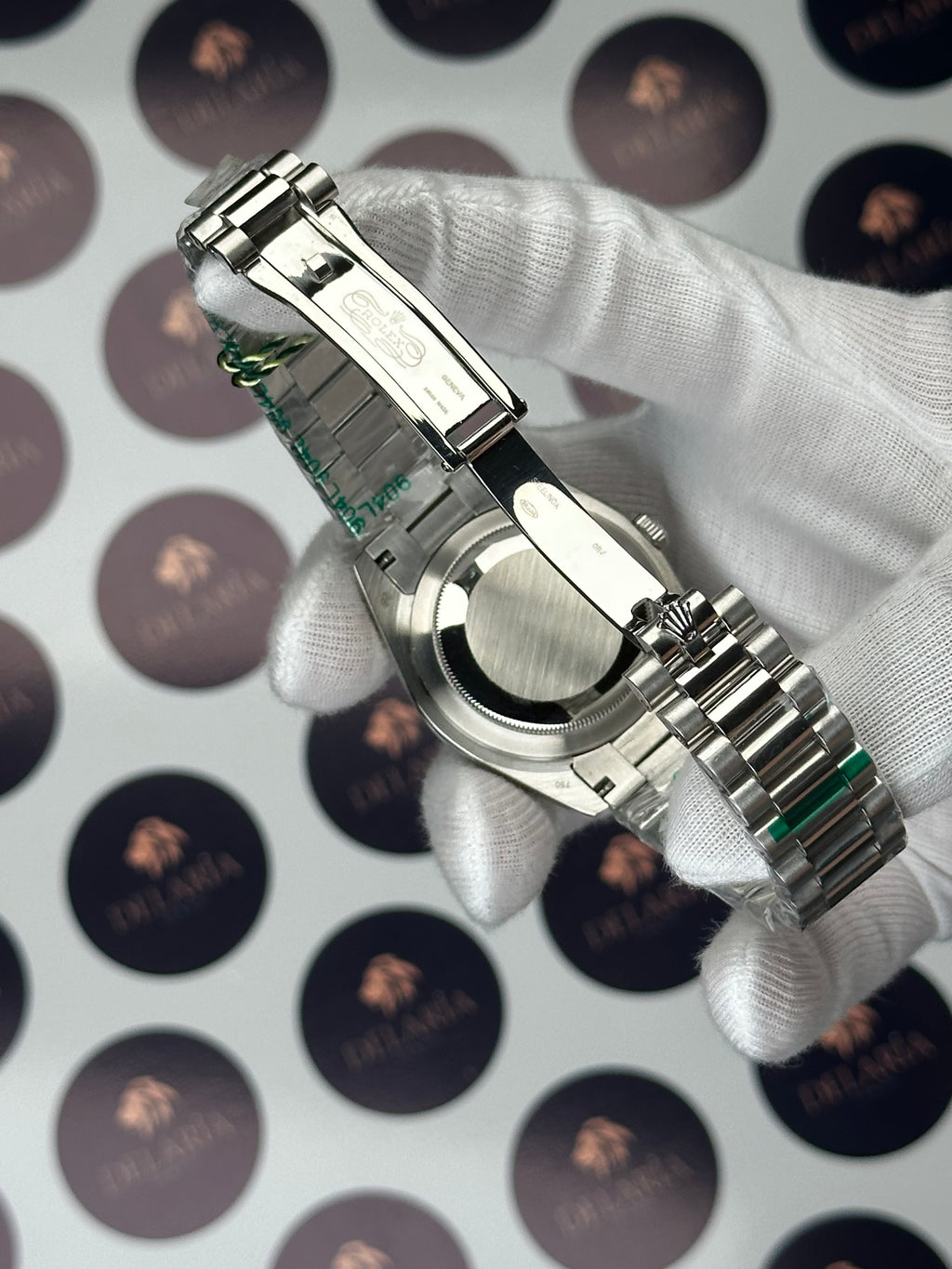 ROLEX DAY-DATE 40 MM MOSAIC ICE BLUE DIAL SILVER PRESIDENT
