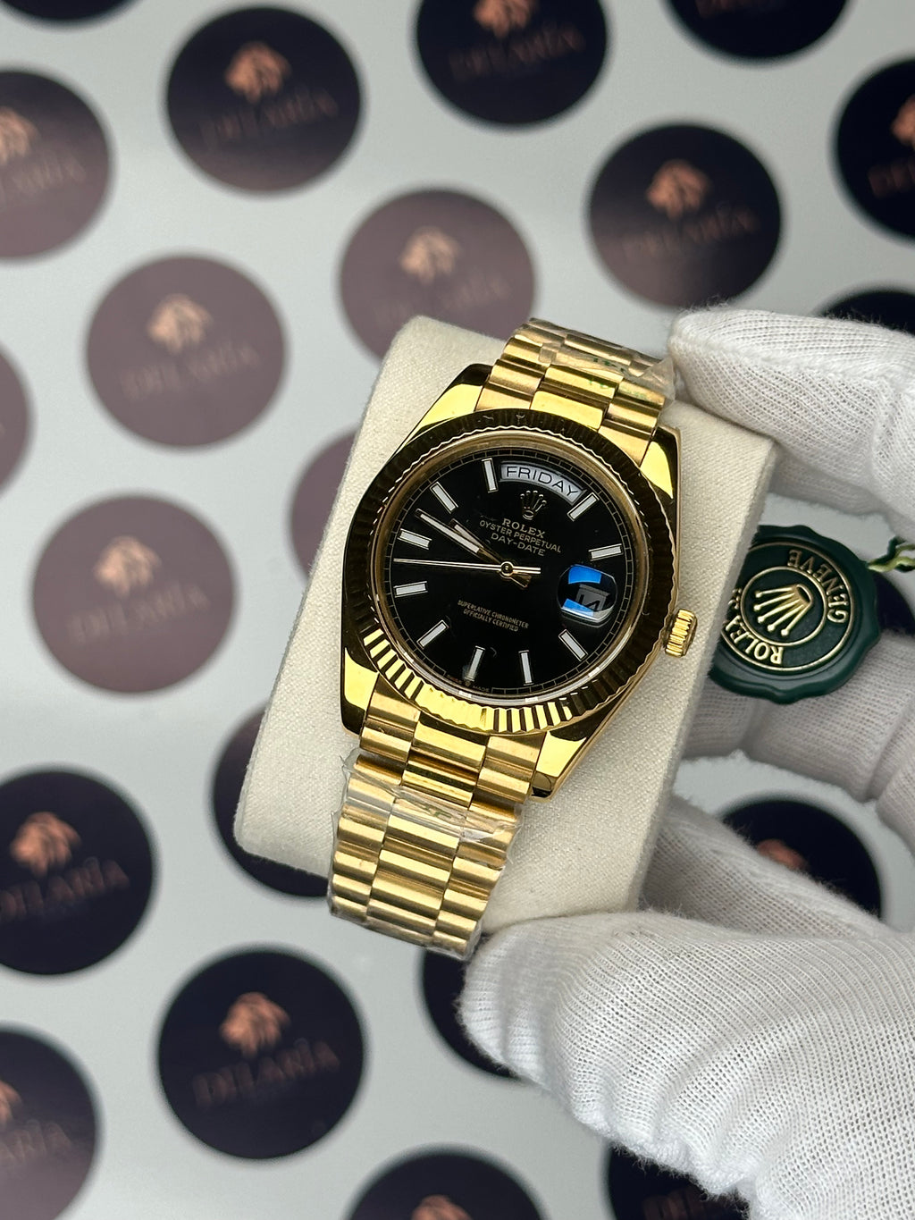 ROLEX DAY-DATE 40 MM BLACK DIAL GOLD PRESIDENT