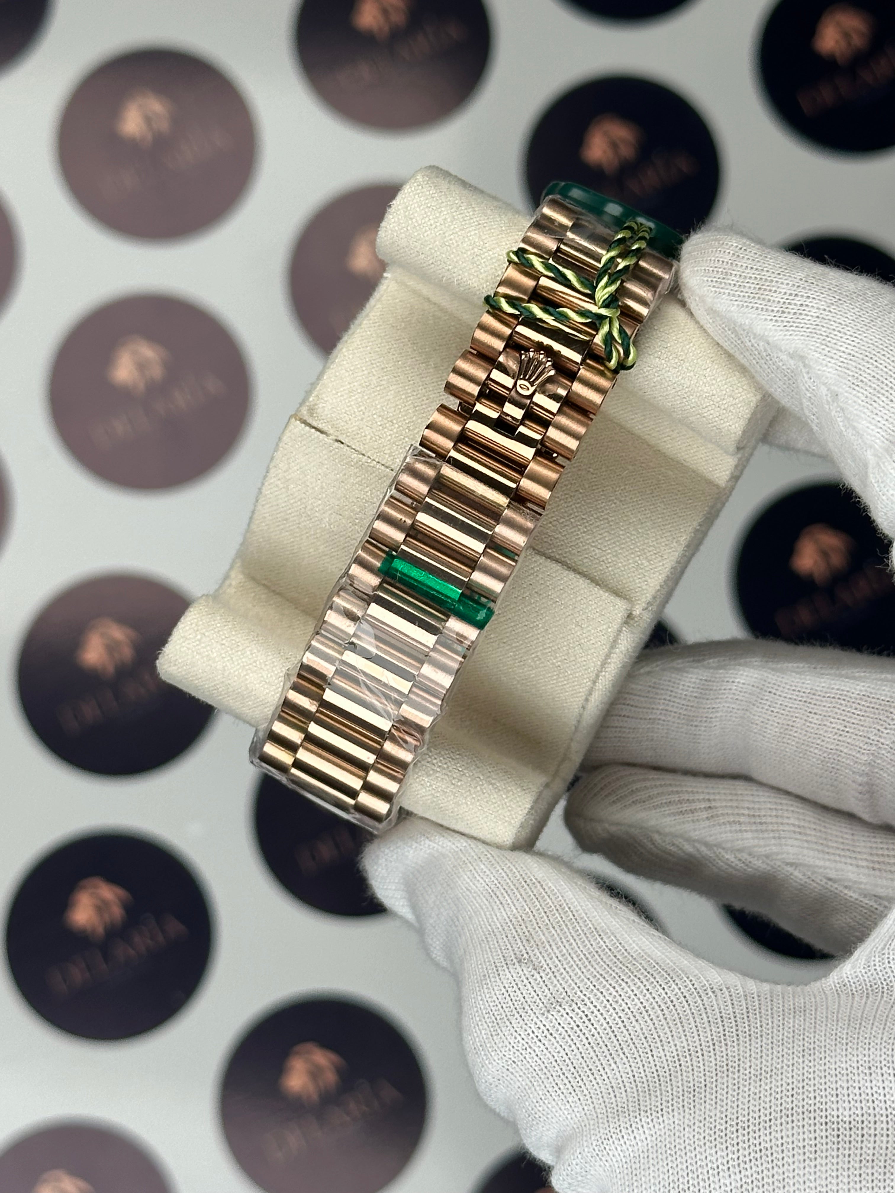 ROLEX DAY-DATE NIGHT BLUE DIAL DIAMOND INDEX ROSE PRESIDENT