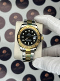 ROLEX YATCH-MASTER 42 MM BLACK DIAL GOLD-SILVER OYSTER