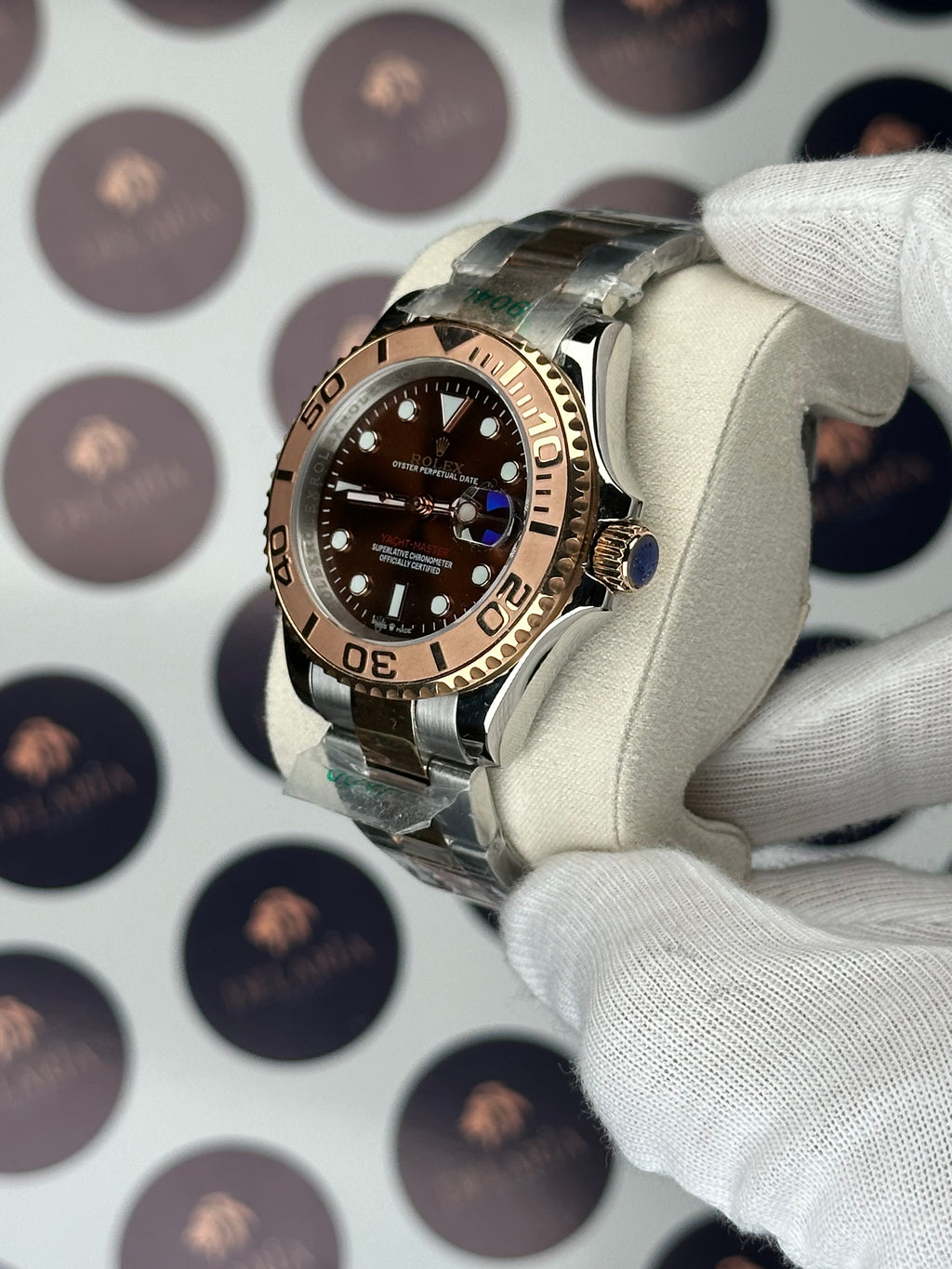 ROLEX YATCH-MASTER 42 MM CHOCOLATE DIAL ROSE-SILVER OYSTER