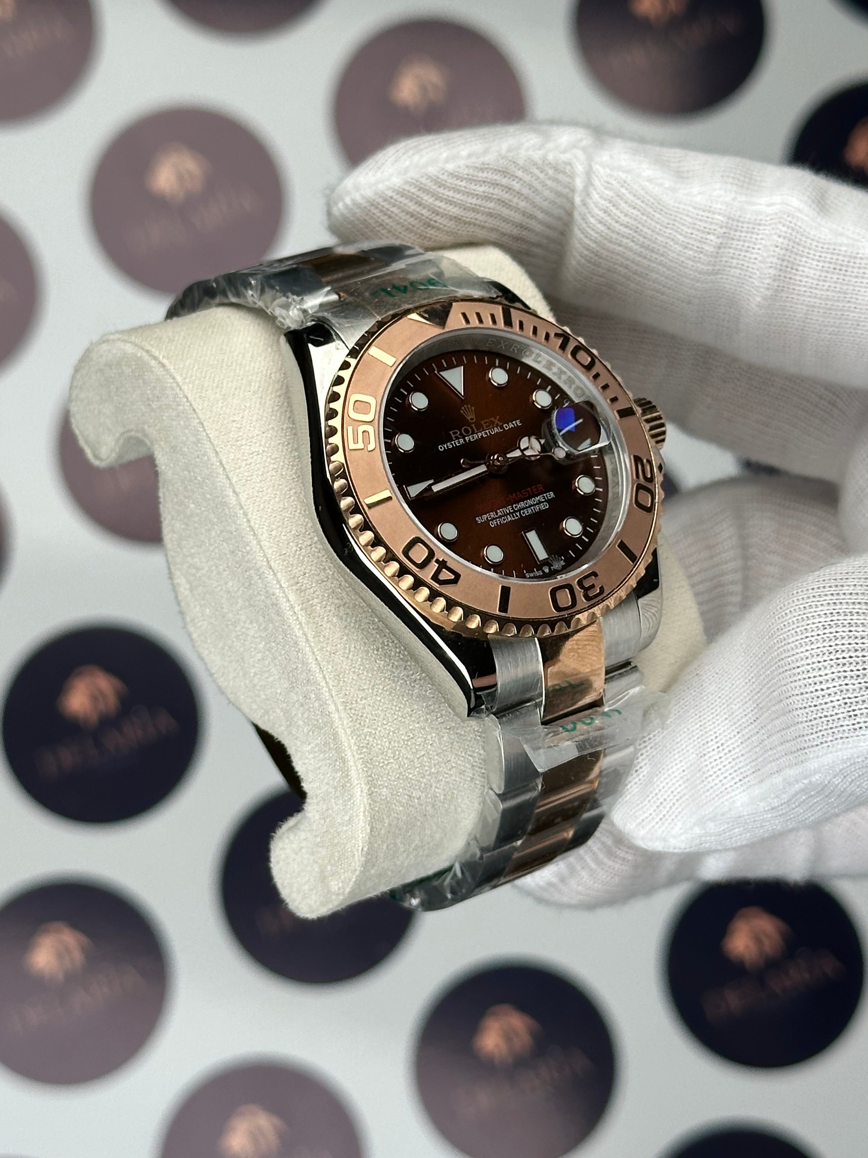 ROLEX YATCH-MASTER 42 MM CHOCOLATE DIAL ROSE-SILVER OYSTER