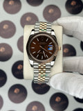 ROLEX DATEJUST 41 MM CHOCOLATE DIAL ROSE-SILVER JUBILE