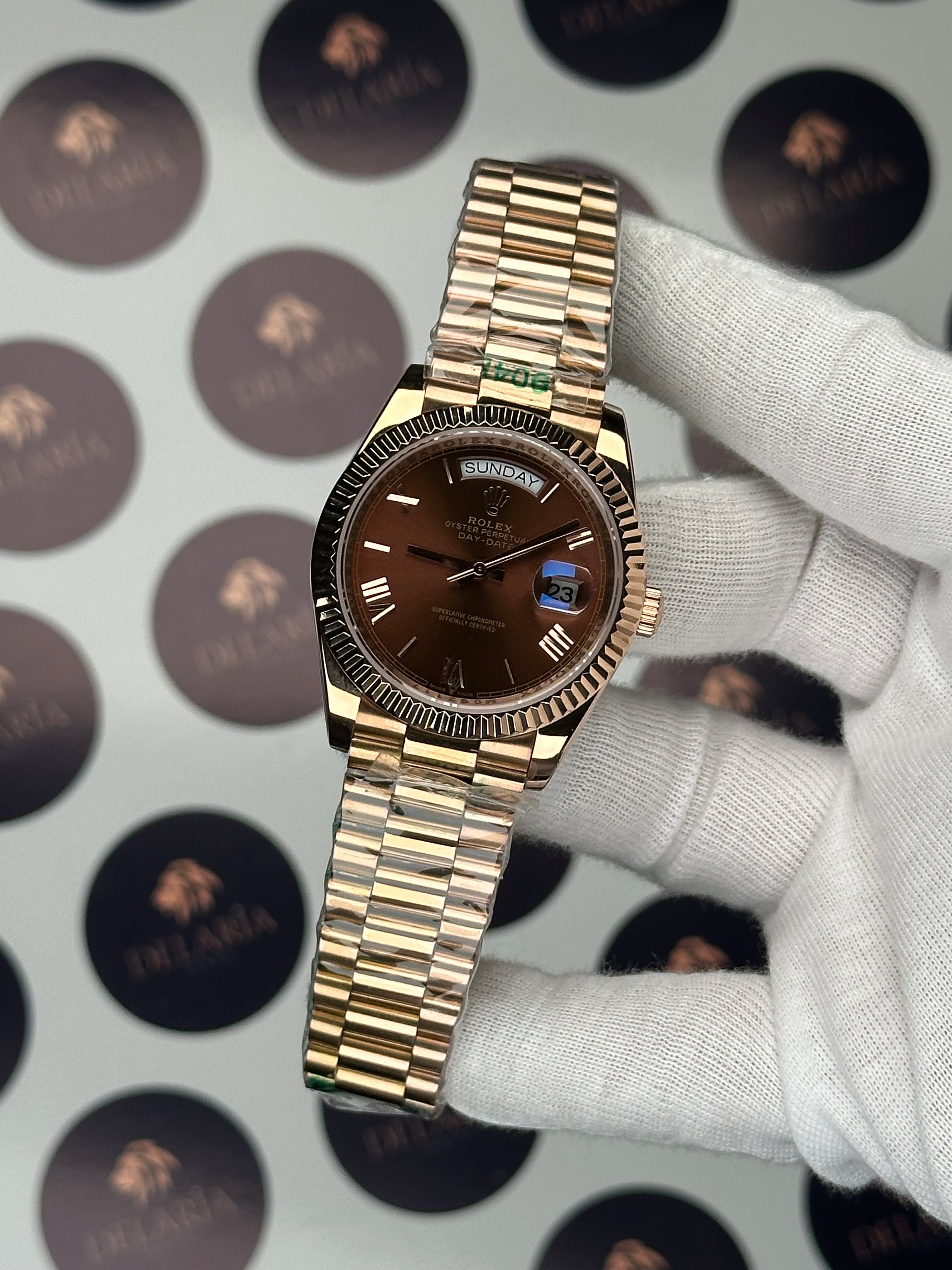 ROLEX DAY-DATE 41 MM CHOCOLATE DIAL ROSE PRESIDENT